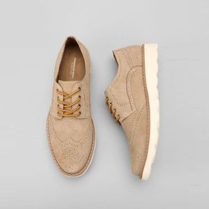 O'Hanlon Mills Suede Brogues with Wedge Sole